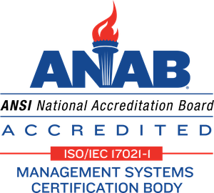 ANAB accredited management systems certification body (ISO/IEC 17021-1) — accreditation held by IAPMO SCB