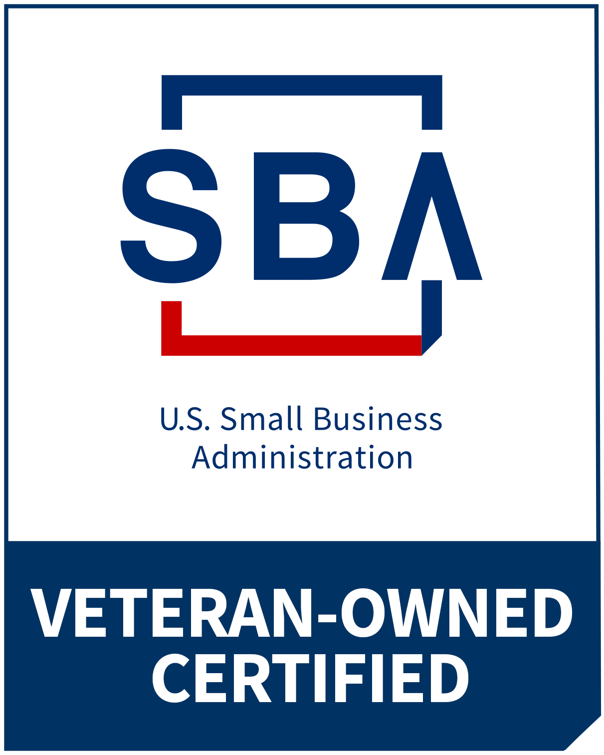 SBA-certified Veteran-Owned Small Business (VOSB) badge — U.S. Small Business Administration